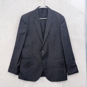 J Crew Lodlow Suit Jacket Mens 42R Black Two Buttons Formal Tollegno 1900